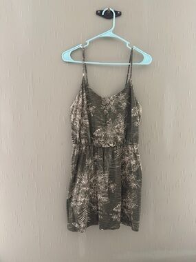 Old Navy Olive Green Floral Tank Dress